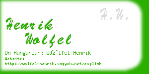 henrik wolfel business card
